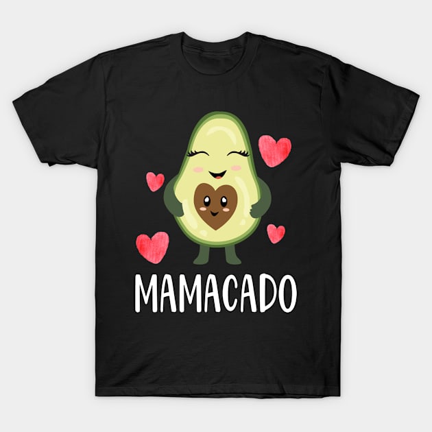 Mamacado Avocado Pregnancy Announcement Gift for Women T-Shirt by JPDesigns